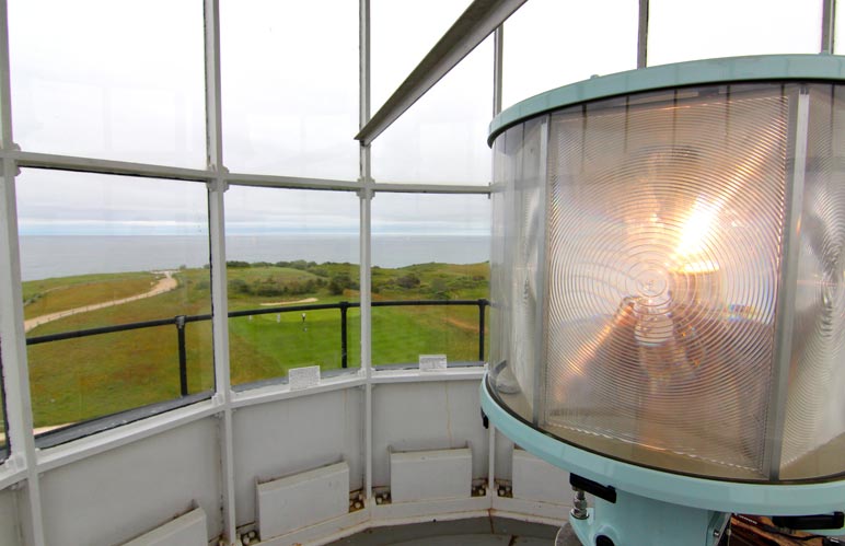 Golf course seen from lighthouse above